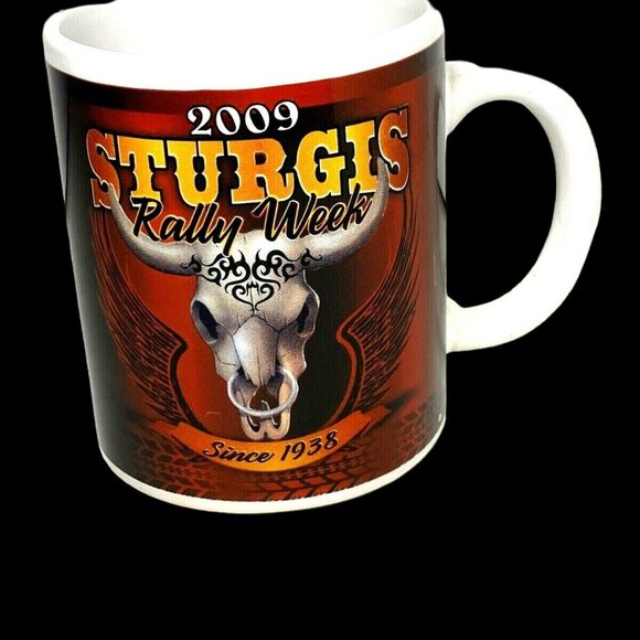 2009 Sturgis Rally Week commemorative motorcycle 10 ounce collectors coffee mug - Picture 2 of 6